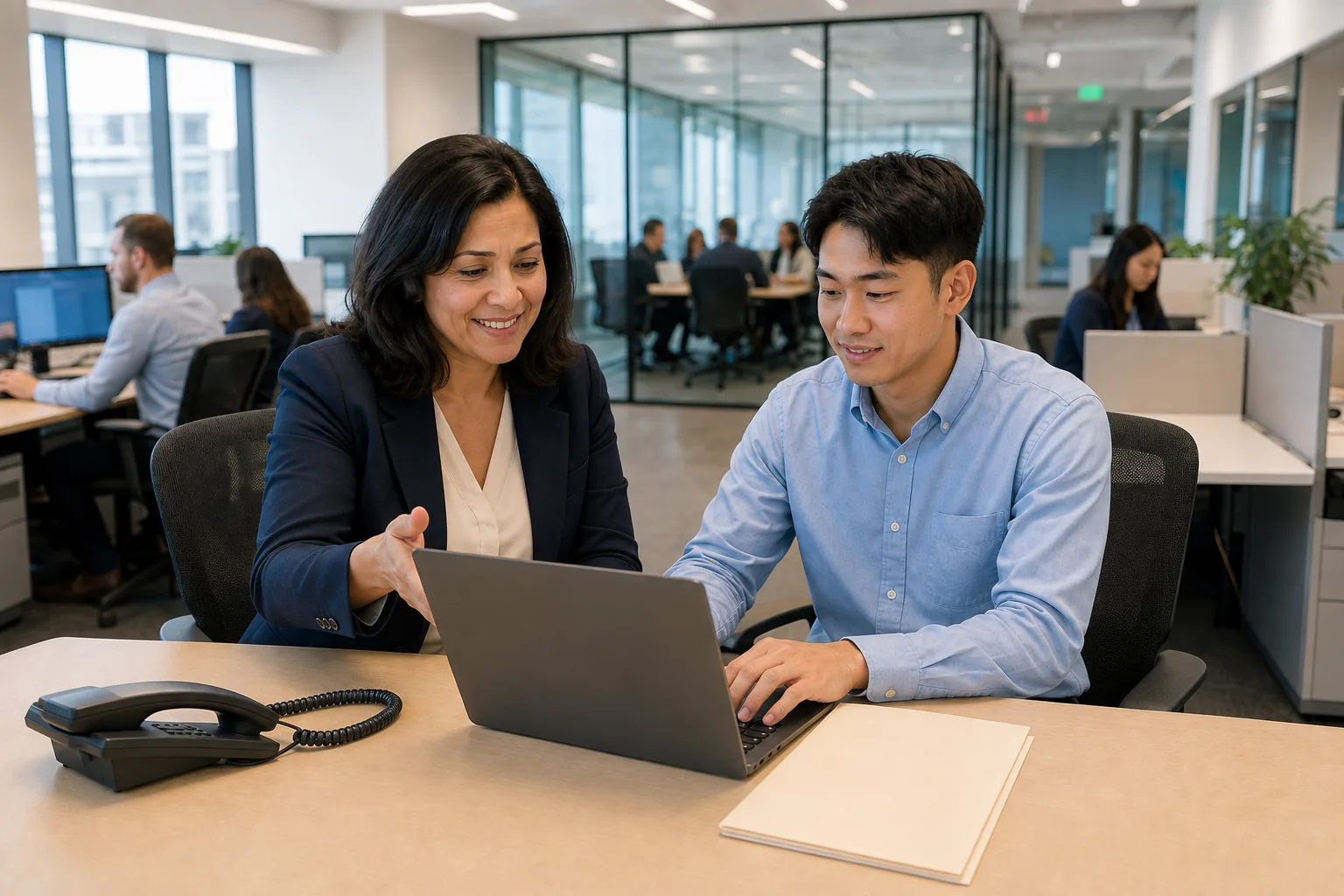 The HR lead and new hire begin onboarding with a clearer way forward.